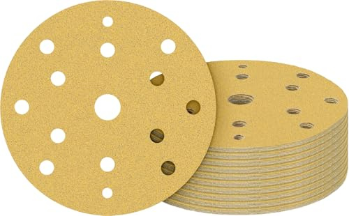 Bosch 50 fogli di carta vetrata Expert C470 (per vernice su legno, legno duro, Ø 150 mm, grana 100, accessori professionali per levigatrice orbitale, levigatrice orbitale)