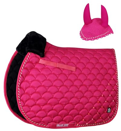 Numnah Jewel Umbrella Style Saddle Pad / Horse Cloth (Hot Pink, Cob/Pony)