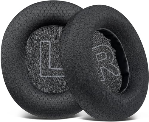 SOULWIT Mesh Ohrpolster für Arctis Nova Pro Wired, Nova 7/5/4/3/1 – Schwarz