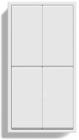 BSEEDLIFE Doble Interruptor de Luz Empotrado Doble 2 Gang 1 Vía,Interruptor Pared Basculante con Función de Reinicio,Marco de PC,Abrazaderas de Cable y Garras,150 * 80mm Blanco