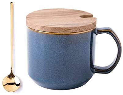 Petites Tasses Tasse À Café En Céramique De Style Chinois, Tasse À Café Multifonction De 370 Ml, Tasse À Thé Allant Au Micro-ondes, Tasse À Boire for Le Lait Au Café, Etc. Service a Cafe(Mug set)