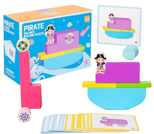 Bsbkoj D-Balance-Brettspiel, Stapel, Balance-Turm, Lernpuzzle-Blöcke für, Mädchen und Familie Erwachsene