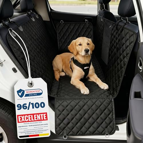 Upgrade4cars Hundedecke Auto Rückbank Wasserdicht & Gepolstert | Hunde Autositz Schondecke | Rücksitz Autodecke
