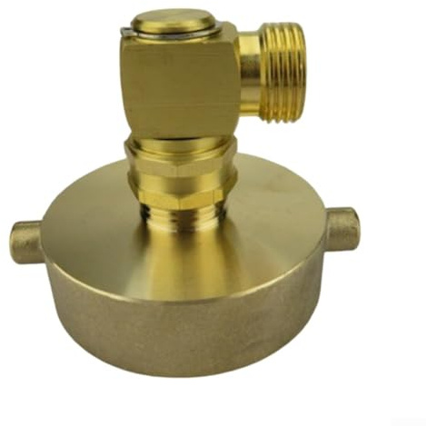 Adaptador de boca de incendios de latón de 2-1/2 pulgadas NST hembra a conector macho GHT de 3/4 pulgadas, manguera de agua para riego de jardín, planta industrial, uso municipal (C)