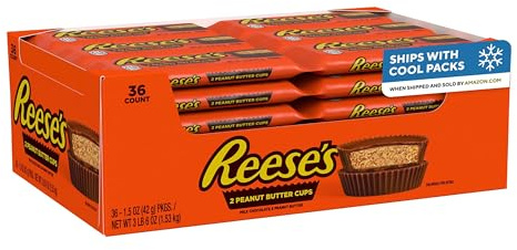 REESE'S Milk Chocolate Peanut Butter Cups, 1.5 oz, 36 ct