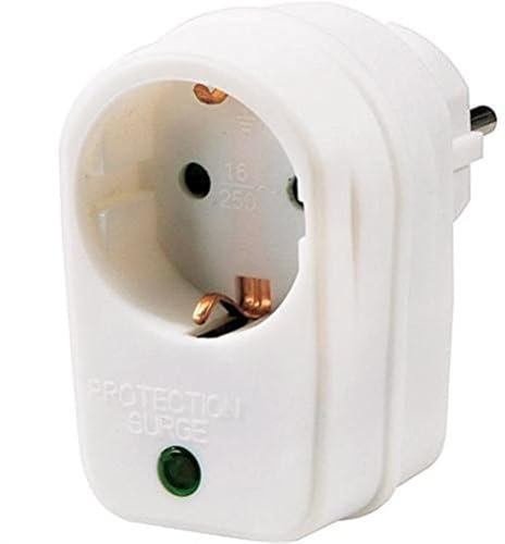 Vivanco Überspannungsschutzadapter mit Kindersicherung, TÜV und GS geprüft, weiss, 1fach