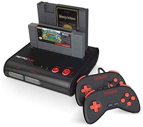 Retro-Bit-RD-1279 Retro Duo 2-in-1 Gaming Console - Red/Black