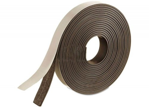Bande magnétique autocollante super puissante brun anisotrope 3,2mm x 24,5mm x 20m - Rouleau - Ruban adhésif aimanté - pour des solutions de fixation flexible