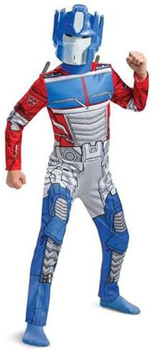 Transformers - Costume Optimus Prime Enfant 4-6 Ans avec Masque et Détails Fidèles - Sous Licence Officielle Hasbro - Déguisement Transformers Garçon pour Halloween, Carnaval ou Fêtes à Thème