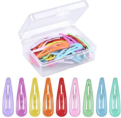 Jinlaili 30 Stück 4 cm Haarspangen Baby, Kinderhaarspange Mädchen, Mädchen Haarclips, Bunte Mini Haarklammern, Haarclips Babyklein, Haar Snap Clips, Haarschmuck für Baby Mädchen Kinder Feines Haar