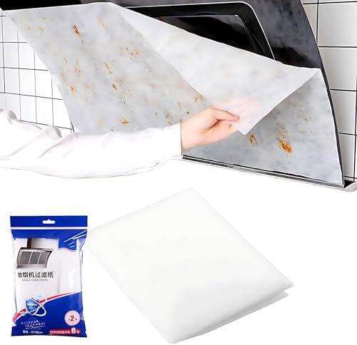 Nicoone 10pcs Universal Cooker Hood Filter, 45x90 cm, Non-woven Fabric, Flame Resistant, Suitable for Range Hoods