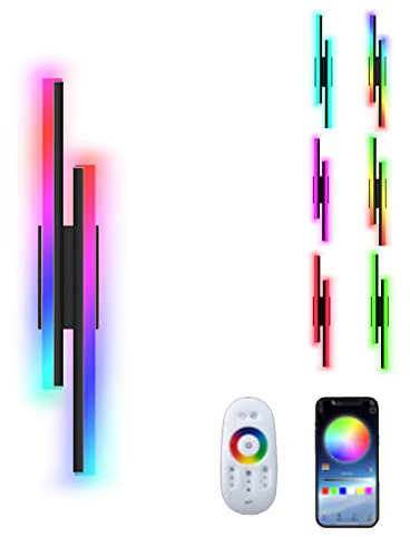 ANKBOY LED Wandleuchten Dimmbar mit Fernbedienung und APP-Steuerung Farbwechsel Wandlampen Musikrhythmusfunktion Intelligente Bunt Stimmungslicht für Wohnzimmer Schlafzimmer Korridor Hall (RGB)