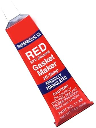 PEBBLE HUG Red RTV Silicone Instant Gasket Maker Adhesive Sealant 85g Tube, Decreased Power, Acceleration, and Fuel Efficiency (Pack of 1)