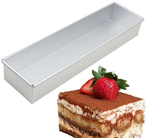 Tortiera Rettangolare, 15,74x3,93x2,36 in Tortiera per Gelato, Stampo per Torta in Lega di Alluminio Antiaderente, Stampo per Torta Rettangolare in Lega di Alluminio per Mousse di Compleanno