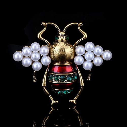 YAHOYA Drôle de Petite Abeille Broche en métal Broche d’Insectes colorée Broche Femme Foulard Épingle Vêtements Accessoire Broches
