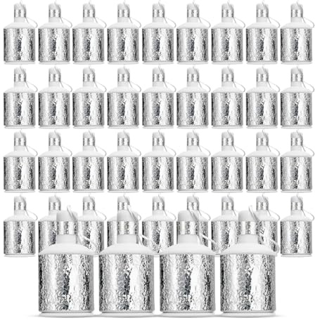 40x Silver Party Poppers – Bulk Pack Confetti Shooters for New Year’s Eve, Weddings & Birthdays – Safe Indoor Fireworks & Table Decorations – Loud Bang