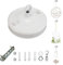 YSGUYILT Roseton lampara techo Blanco Rosetón de Techo de Metal Embellecedor para Lámpara Soporte Lampara Techo Para Colgar Decorar, Lámpara de techo colgante, Plantas, cesta colgante para gatos