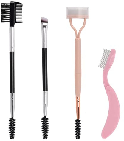 4Pcs Eyebrow Brush Folding Eyelash Separator Comb Lash Spoolie Mascara Applicator