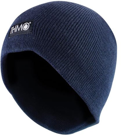 THMO Kids Thinsulate Beanie Hat Fleece Lined Winter Hat | Warm Thinsulate Knitted Beanie Hat (7-10 Years, Navy)