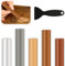 5Pcs Wax Repair Sticks Wooden Floor Scratch Repair Oak Wood Filler White Furniture Repair Crayons with Scraper Laminate Floor Repair Kit for Wood Table Door Guitar Scratches Holes,11cmx1.2cm