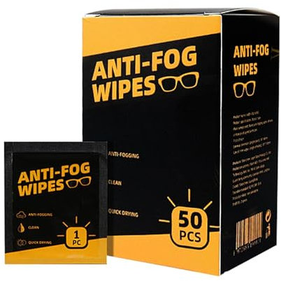 Eye Glasses Cleaner Wipes - Anti Fog Wipes for Glasses,50pcs Lens Cleaning Wipes for Eyeglasses, Eyeglass Individually Wrapped, Clean Lenses Glasses