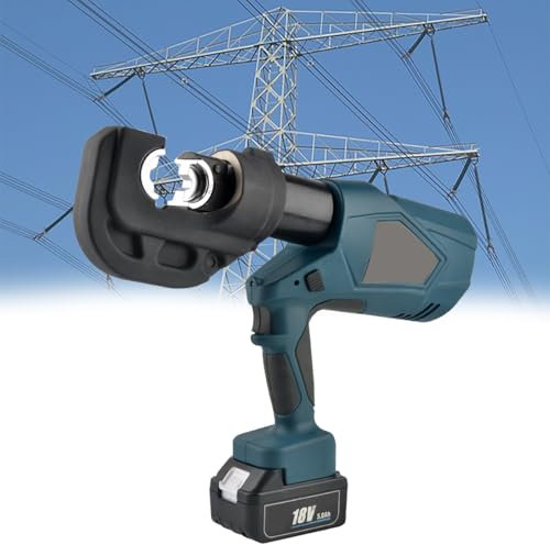 Utensile di Crimpatura idraulico Ricaricabile,Crimpatrice per Terminali idraulici Elettrici industriali,Utensile di Crimpatura per Cavi Alimentato a Batteria,per Terminali in Rame e Alluminio