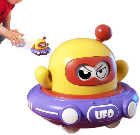 CGACCSD Juguetes De Platillo Volante De Retroceso - Juguete De Platillo Volante Inercial Divertido - Juegos Educativos Interactivos para Interiores Niñas Niños Bebés Jardín Salón Cumpleaños Patio