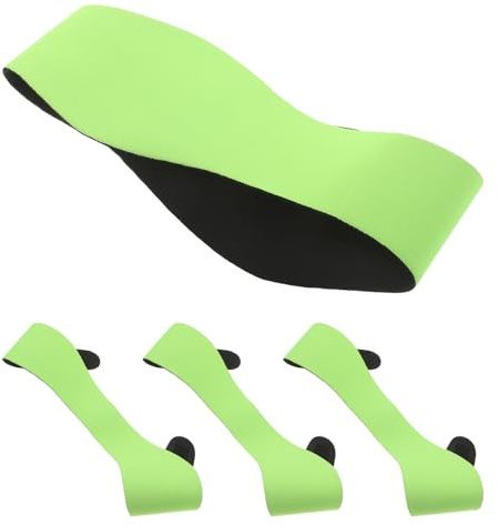 WOONEKY 4pcs Adjustable Swimming Headband Ear Protector for Adults Men Women Soft Neoprene Ear Cover Band for Swimming Diving Surfing Shower Jogging Green