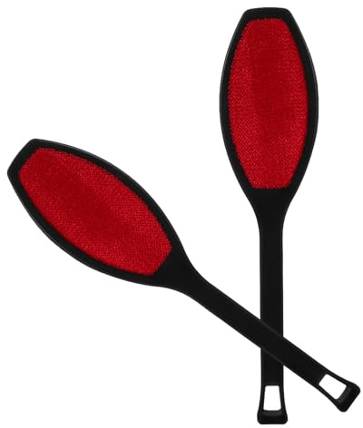 Veemoon Lot de 2 Brosses Électrostatiques Noires pour Enlever Poils D'animaux et Peluches sur Vêtements et Tissus, Brosse Anti-peluches Réutilisable, Toilettage Animaux et Entretien