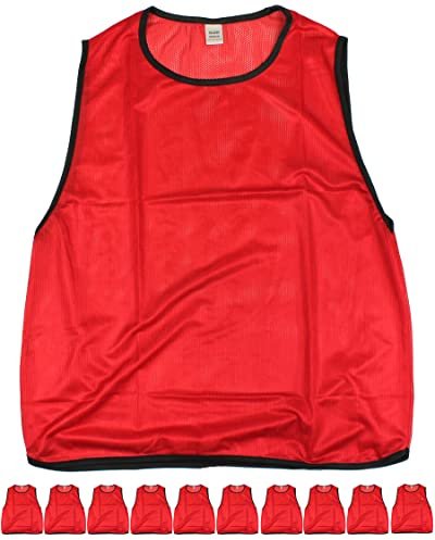 SPORTIKEL24 11 Trainings-Leibchen für Erwachsene – zum Markieren von Mannschaften – Sport Bibs ohne Logo – Kennzeichnungshemd für Damen & Herren