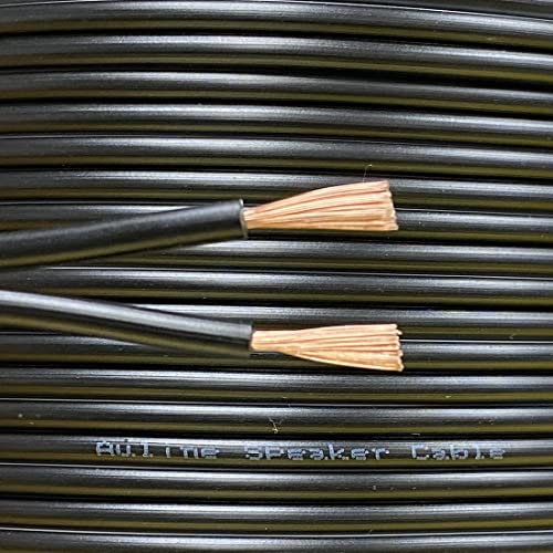 Auline 50m Black Speaker Cable Wire 42 Strand 16 AWG 1.3mm2 HiFi Surround Sound