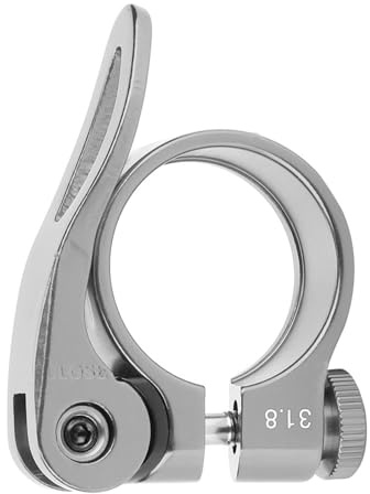 Alomejor Sadelklämma Quick Release aluminiumlegering 31,8 mm för vägcykel (31,8 mm titan)