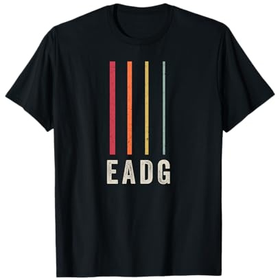 EADG - Bassista a 4 Corde, Stile Vintage Maglietta