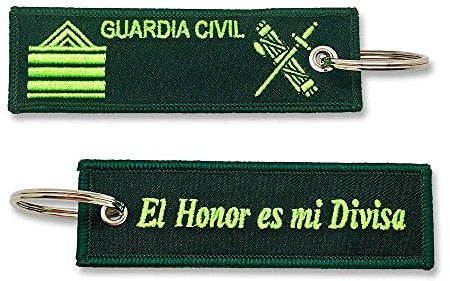 Tacro Llavero Guardia Civil El Honor es mi Divisa Bordado (Sargento Primero)