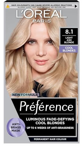 L'Oreal Paris Tintura per capelli Preference, Lunga Durata, Colore Permanente Luminoso, 8.1 Copenhagen