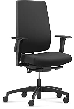 Dauphin Indeed, ergonomischer Bürostuhl für das Homeoffice, hohe höhenverstellbare Rückenlehne (61-68 cm), Sitztiefenverstellung (6 cm) (Polster-Rückenlehne)
