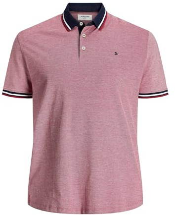 Jack & Jones Jjepaulos Polo Ss Noos Pls Camisa polo, Hombre, Rio Red Detail:ps, 7XL Grande