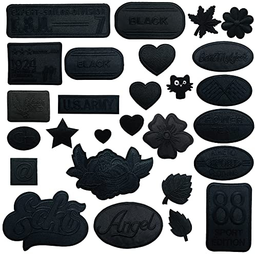 Yayatty 27 Stück Patches zum Aufbügeln, Abzeichen Bügelflicken Flicken Patches Patch Sticker Applikationen Zum Nähen Oder Aufbügeln für Denim Jeans, Bügelflicken Set, Dekoration and Repariere