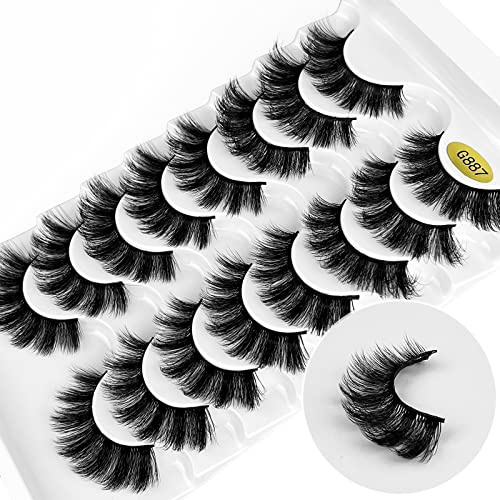 KOKAY Falseche Wimpern 8 Paar KüNstliche Wimpern Russian Strip Eyelashes False Lashes Fake Eyelashes DD Curl Wiederverwendba Handgemacht Weich (K007,15MM)