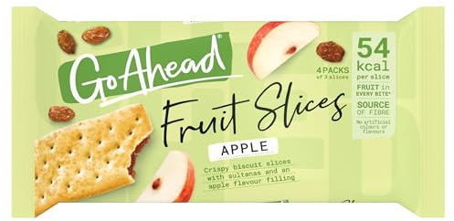 Go Ahead Apple Crispy Fruit Slice Snack Bars, 4 x 44g
