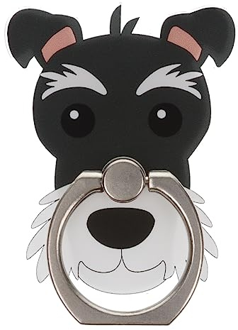 Schnauzer Dog Cute Phone Ring Holder Grip Finger 360 Mount Stand Mobile Universal Loop for All Smartphones