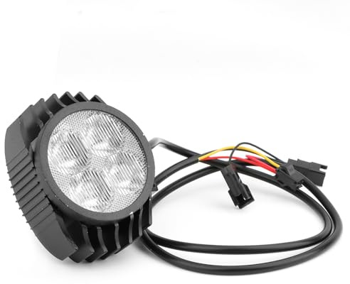 Fututech LED Phare Avant avec Klaxon pour Kugoo M4 2 en 1 Eclairage pour Scooters Electriques Lumières pour Trottinette Accessoires Pièces de Rechange