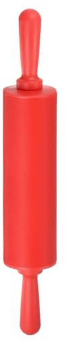 sourcing map Silicone Rolling Pins for Baking 12 Inch Non Stick Rolling Pin Small Roller Playdough Rolling Pins for Dough Pizza Pastry Fondant Kitchen, Red