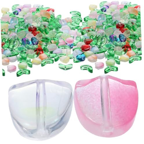 DIYEAH 120pcs Glossy Tulip Beads Jewelry Making Beads for Necklace Bracelet Anklet Diy Craft