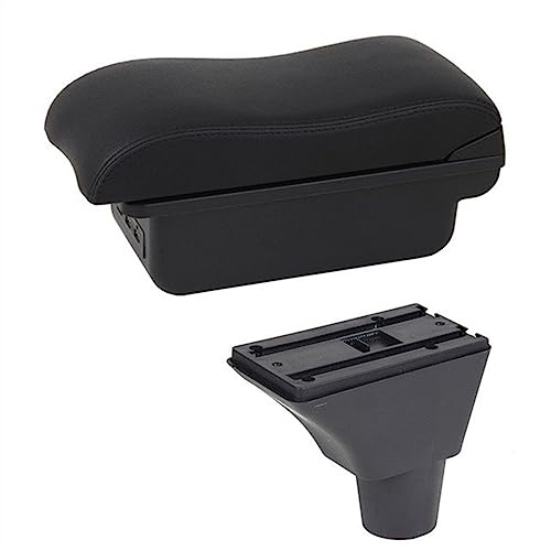FIXCOR Autopartes Compartimento para Reposabrazos Coche Contenido La Tienda Central Decoración Estilo De Coche con Portavasos USB para Seat para Ibiza 6j para Ibiza 6L rgsdg (Color : C2 Black Line)