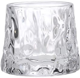 Keebgyy Whiskey Glass, Rotating Whisky Tumbler, Stemless Tilted Whiskey Glasses, Rotatable Whisky Glass Household Beer Wine Glass Shake Tumbler Glass, Wine Glass Shaker Cup(#3)