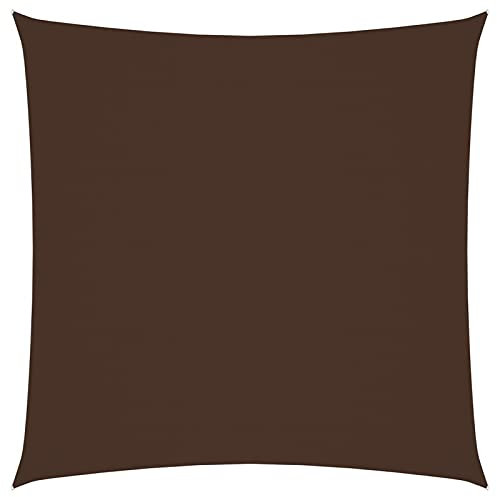 Iiaky Sonnensegel Oxford-Gewebe Sonnensegel Terasse Markise Sonnenschirm Terrasse Quadratisch 5x5 m Braun