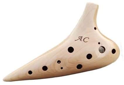 Okarina Ocarina 12-Loch AC-gestimmt Alt Anfänger Langlebig Und Bruchfest Holz Zwölf-Loch(B)