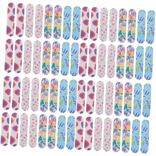 Healeved 160stücke Mini-nagelfeilen Doppelseitige Nagelpuffer Mit Bunten Mustern Für Maniküre Tragbare Nagelpflegewerkzeuge Für Gelnägel Und Nail Art