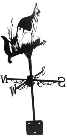 CIYODO Windrichtung Indikator Aus Metall Dekorativer Wetterhahn Hund-Design Für Garten Dach Und Terrasse Robuste Und Langlebige Wetterfahne Für Stilvolle Außendekoration